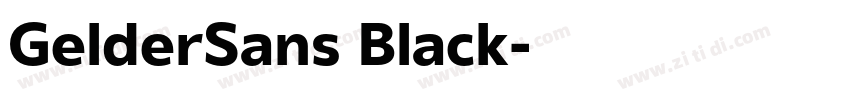 GelderSans Black字体转换